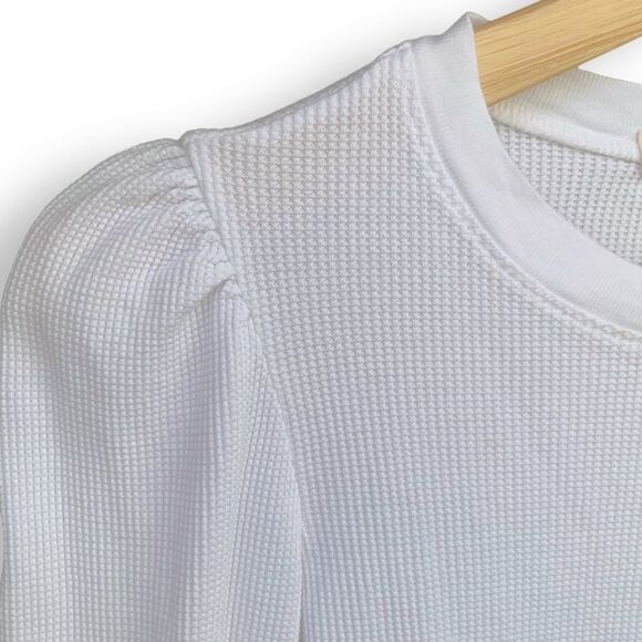 AMO Puff Sleeve Shirt Thermal Long Sleeve Top Tee - Picture 10 of 16